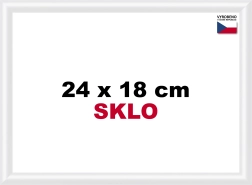 Cornice fotografica in plastica 24 × 18 cm – bianca