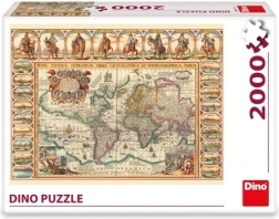 Puzzle Dino mappa storica del mondo 2000 pezzi