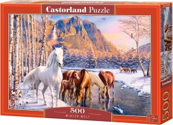 Puzzle CASTORLAND Winter Melt – cavalli, 500 pezzi