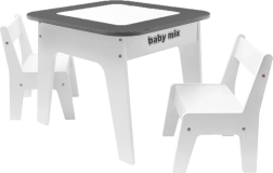 tavolo e sedie per bambini BABY MIX Leaf Grey