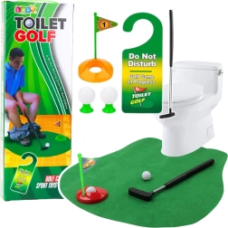 Divertente set da golf da toilette con tappetino, putter e palline