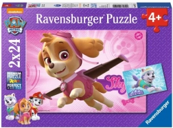 Puzzle Ravensburger Paw Patrol Skye e Everest 2×24 pezzi