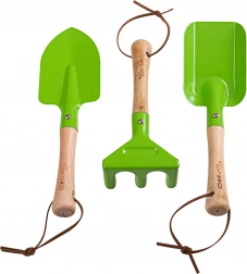 Bigjigs Toys attrezzi da giardinaggio manuali per bambini – set da 3 pezzi
