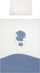 Biancheria da letto in cotone per lettino BELISIMA Ballons 90 × 120 cm, blu, set 3 pezzi