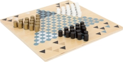 small foot Gioco Barricate e Halma Gold Edition – gioco da tavolo in legno bifacciale
