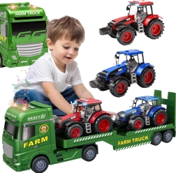 Woopie carro attrezzi con trattori – luci e suoni, fattoria 1:12