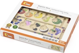 Labirinto magnetico in legno per imparare i colori e contare