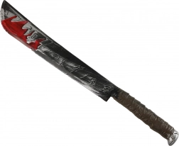 Machete con effetto sanguinolento per Halloween 74 cm