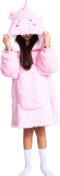 Cozy Noxxiez coperta felpata calda per bambini con cappuccio, motivo Unicorno