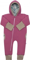 Tutina primaverile imbottita con cappuccio New Baby Spring, viola-rosa, taglia 56 (0–3 mesi)