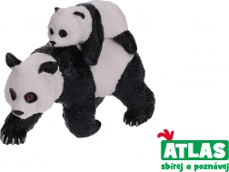 figurina panda con cucciolo 8 cm