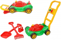 tosaerba giocattolo in plastica per bambini con accessori in rete