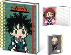 my hero academia chibi taccuino a5 con rilegatura a spirale