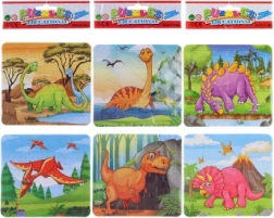 Puzzle e libri da colorare 2 in 1 – dinosauri, 2×16 pezzi, 3 varianti