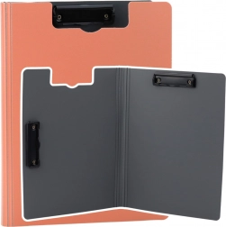 Tavoletta rosa con copertura e due clip A4