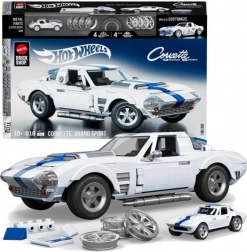 Hot Wheels Brick Shop Corvette Grand Sport set di costruzione 1:16, 918 pezzi