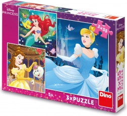 Puzzle DISNEY PRINCESS 3×55 pezzi