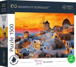 Puzzle TREFL UFT tramonto romantico: Oia, Santorini 1500 pezzi