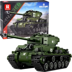Reobrix set di costruzione carro armato SHERMAN M4A3E8 – con licenza WORLD OF TANKS, 836 pezzi