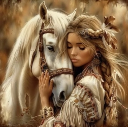 Pittura diamantata indiana con cavallo 30 × 40 cm