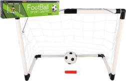 Porta da calcio con pallone e pompa