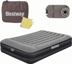 Materasso gonfiabile matrimoniale Bestway con pompa elettrica integrata e cuscino 203 × 152 × 46 cm