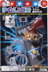 Set da poliziotto con pistola e manette 23 cm