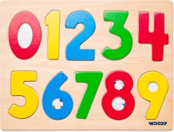 Puzzle su tavola con numeri e coccinelle