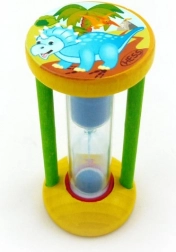 Clessidra per misurare il tempo di spazzolamento dei denti dinosauro