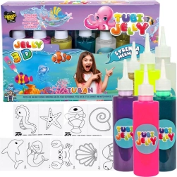 Set creativo Tuban Tubi Jelly Sirena 6 colori figurelle in gel