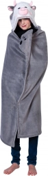 Cozy Noxxiez coperta calda con cappuccio mucca