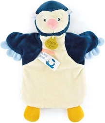 Burattino in peluche pinguino 25 cm
