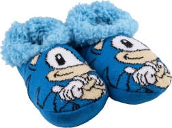Pantofole da casa per bambini con pelliccia SONIC, blu