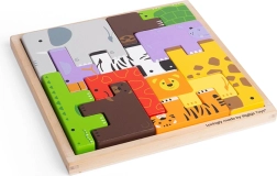 BIGJIGS TOYS puzzle in legno safari con animaletti