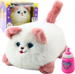 Gattino interattivo di peluche con biberon