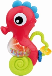 Sonaglino per bambini con melodia cavalluccio marino – rosso