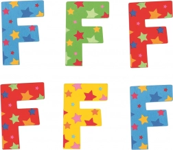Bigjigs Toys lettera F in legno con stelline