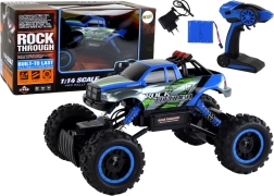 Auto fuoristrada RC 1:14 2,4 GHz blu 4x4