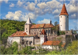 Dino puzzle castello Křivoklát 100 pezzi XL