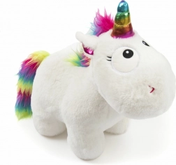 Un tenero unicorno di peluche con criniera arcobaleno - 34 cm