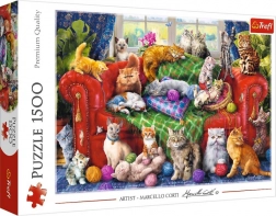 Puzzle Gatti sul divano 1500 pezzi TREFL