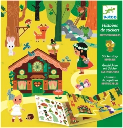 DJECO Storia con adesivi riposizionabili Foresta Misteriosa