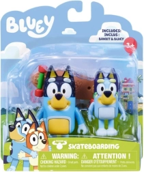 Personaggi di Bluey sullo skateboard
