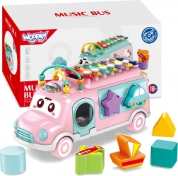 Woopie Baby autobus musicale – sorter con xilofono, rosa