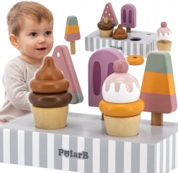 VIGA PolarB ghiaccioli in legno con supporto – set da 5 pezzi