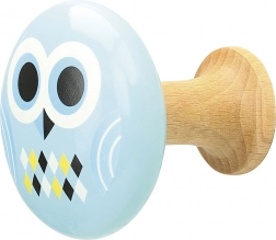 Ganci da parete in legno per bambini Gufo e Losanghe