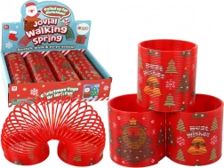 Iconica molla rossa con motivo natalizio 6 cm