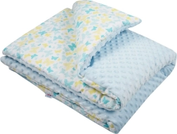 Copertina per bambini in minky con imbottitura New Baby blu 80 × 102 cm