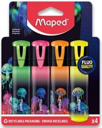 Evidenziatori Maped Deepsea Paradise, set da 4 pezzi