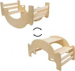 Tavolo da picnic e altalena 2v1 naturale